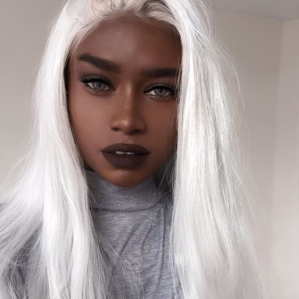 💫  24” SNOW WHITE STRAIGHT LACE FRONT WIG💫*NEW
